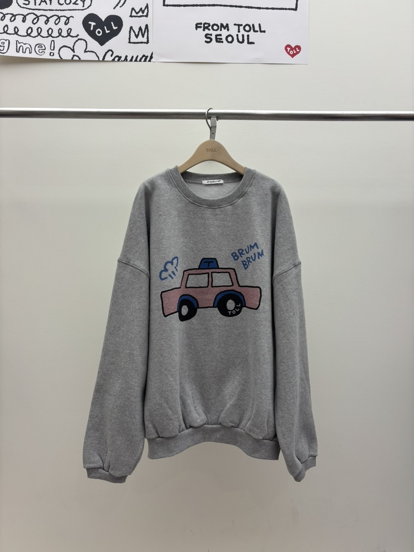 TOLL東大門㊣代購女士新品推薦熱賣休閑職業人氣25秋冬衛衣TOLL衛衣圖色1