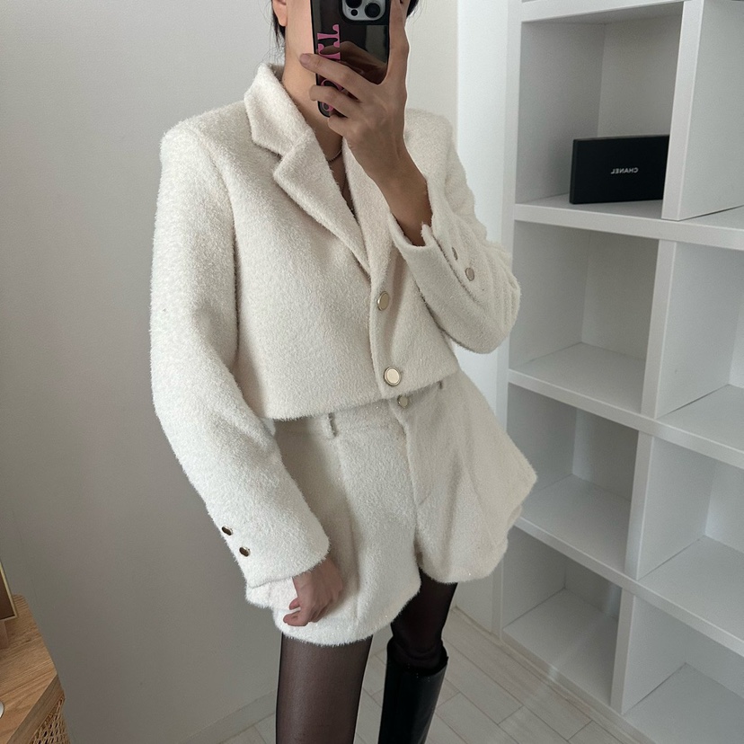 SOUIT韓國代購㊣女士新款時尚休閑25秋冬熱賣推薦職業人氣夾克SOUIT夾克