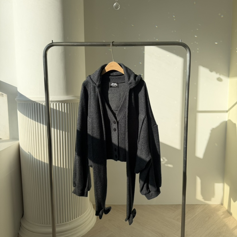 PALETTE-Q東大門㊣直郵女士新款時尚休閑套裝套裝圍巾開衫PALETTE-Q套裝