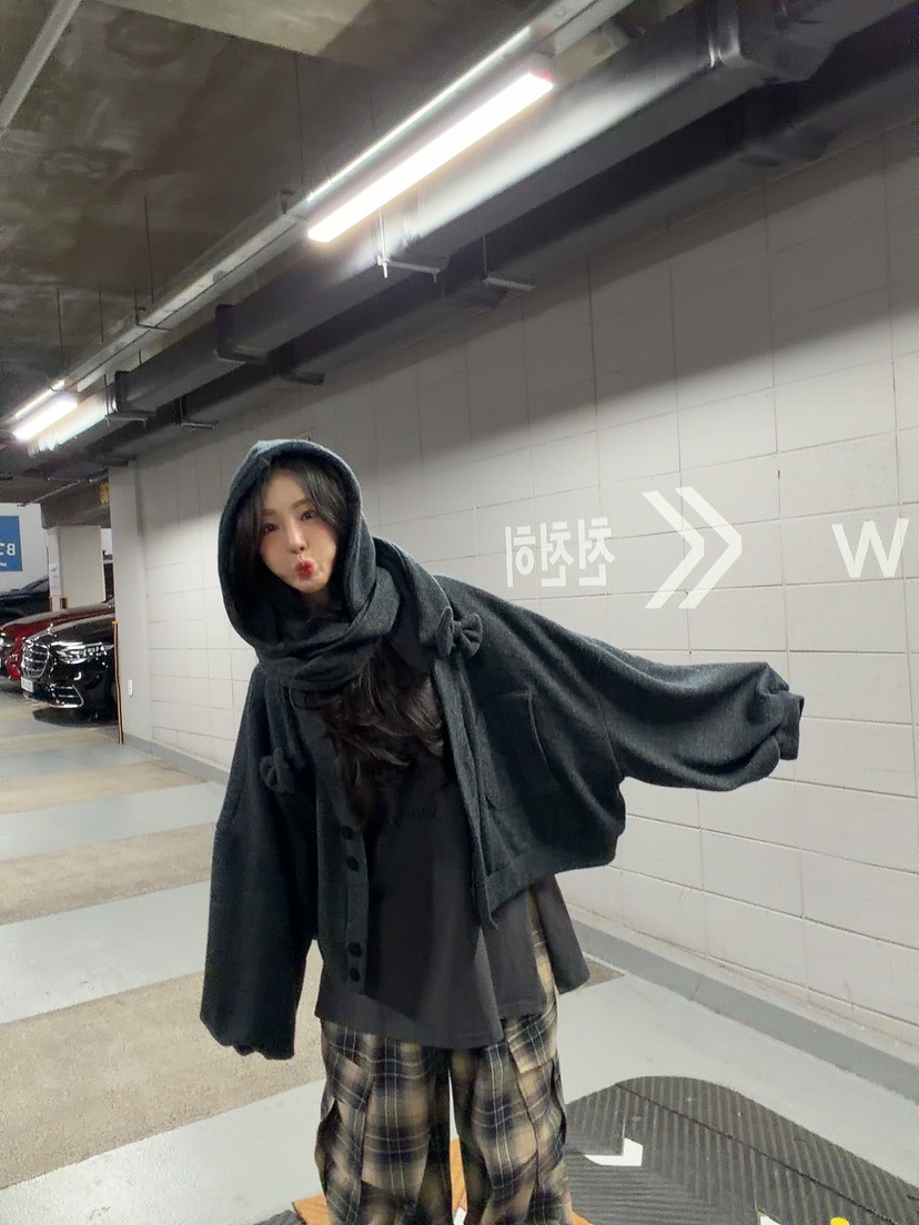 PALETTE-Q東大門㊣直郵女士新款時尚休閑套裝套裝圍巾開衫PALETTE-Q套裝