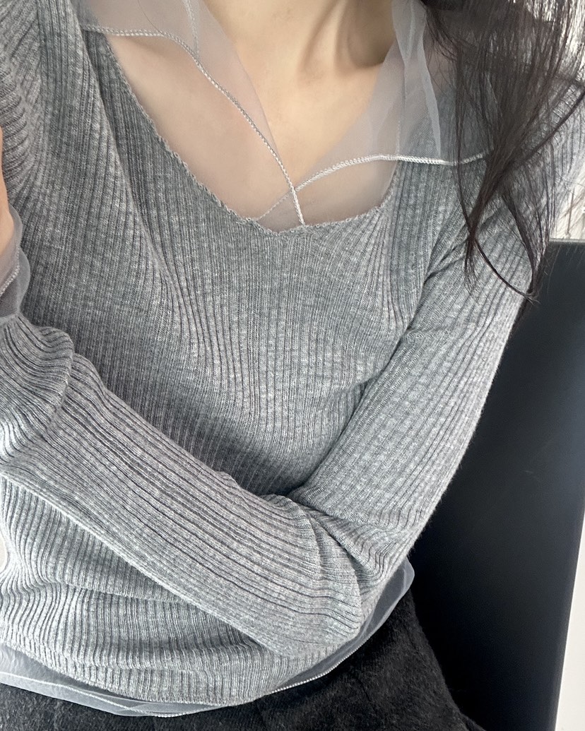 HOWDY韓國代購㊣女裝新品休閑25秋冬職業熱賣時尚人氣針織衫HOWDY針織衫