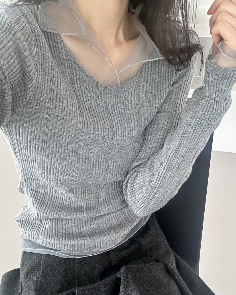 HOWDY韓國代購㊣女裝新品休閑25秋冬職業熱賣時尚人氣針織衫HOWDY針織衫