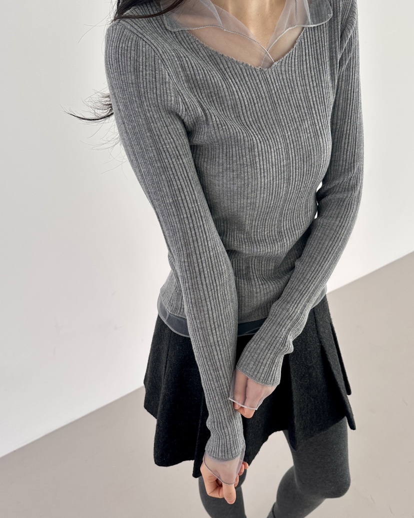 HOWDY韓國代購㊣女裝新品休閑25秋冬職業熱賣時尚人氣針織衫HOWDY針織衫