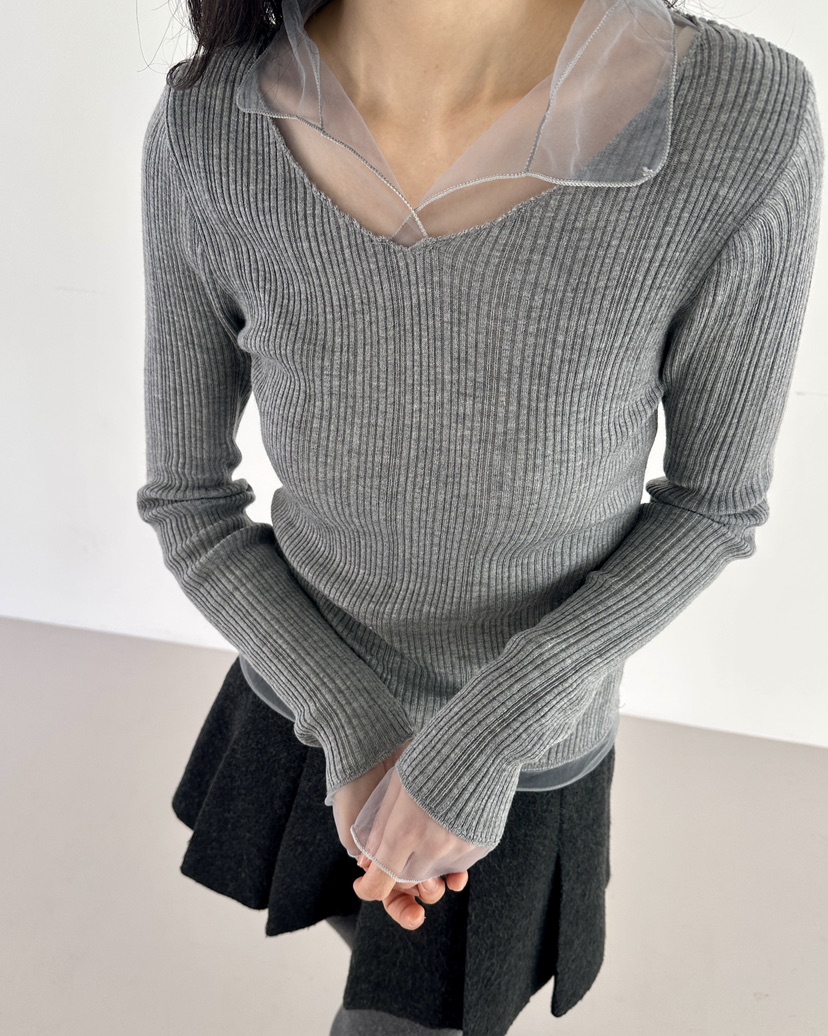 HOWDY韓國代購㊣女裝新品休閑25秋冬職業熱賣時尚人氣針織衫HOWDY針織衫