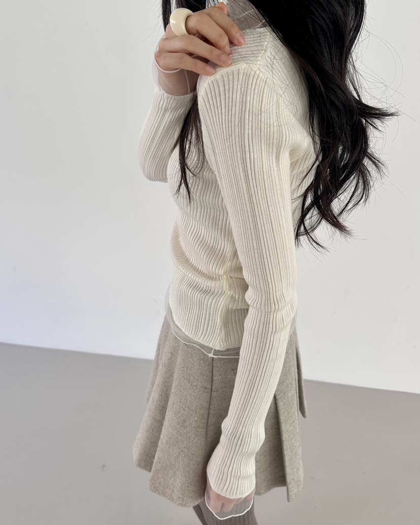 HOWDY韓國代購㊣女裝新品休閑25秋冬職業熱賣時尚人氣針織衫HOWDY針織衫