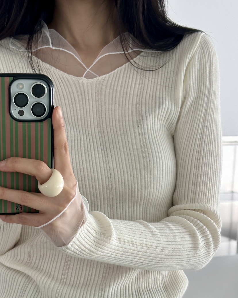 HOWDY韓國代購㊣女裝新品休閑25秋冬職業熱賣時尚人氣針織衫HOWDY針織衫