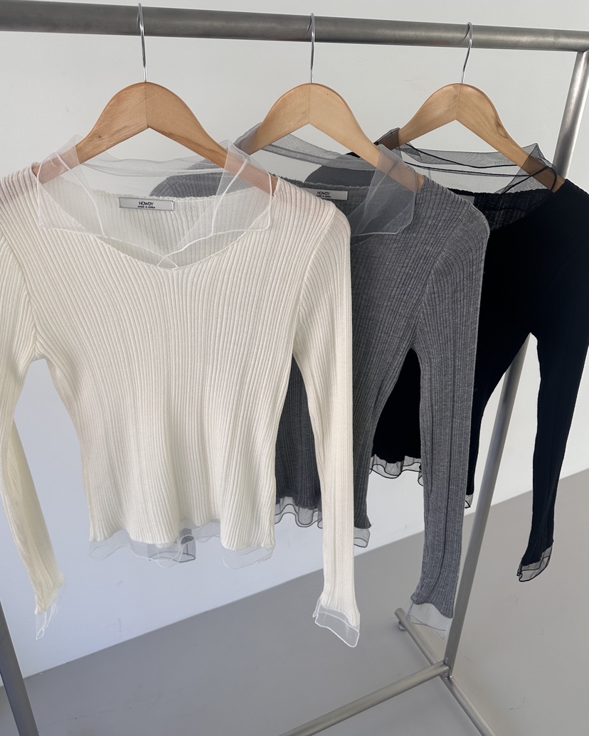 HOWDY韓國代購㊣女裝新品休閑25秋冬職業熱賣時尚人氣針織衫HOWDY針織衫