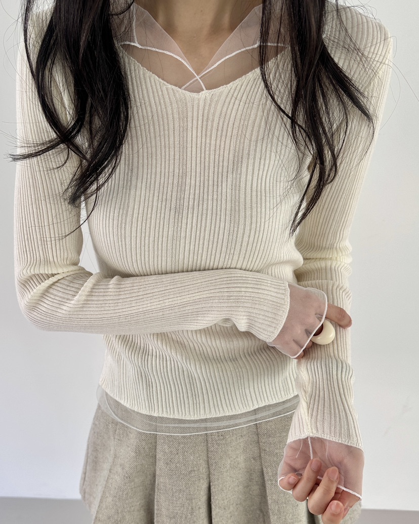 HOWDY韓國代購㊣女裝新品休閑25秋冬職業熱賣時尚人氣針織衫HOWDY針織衫圖色2