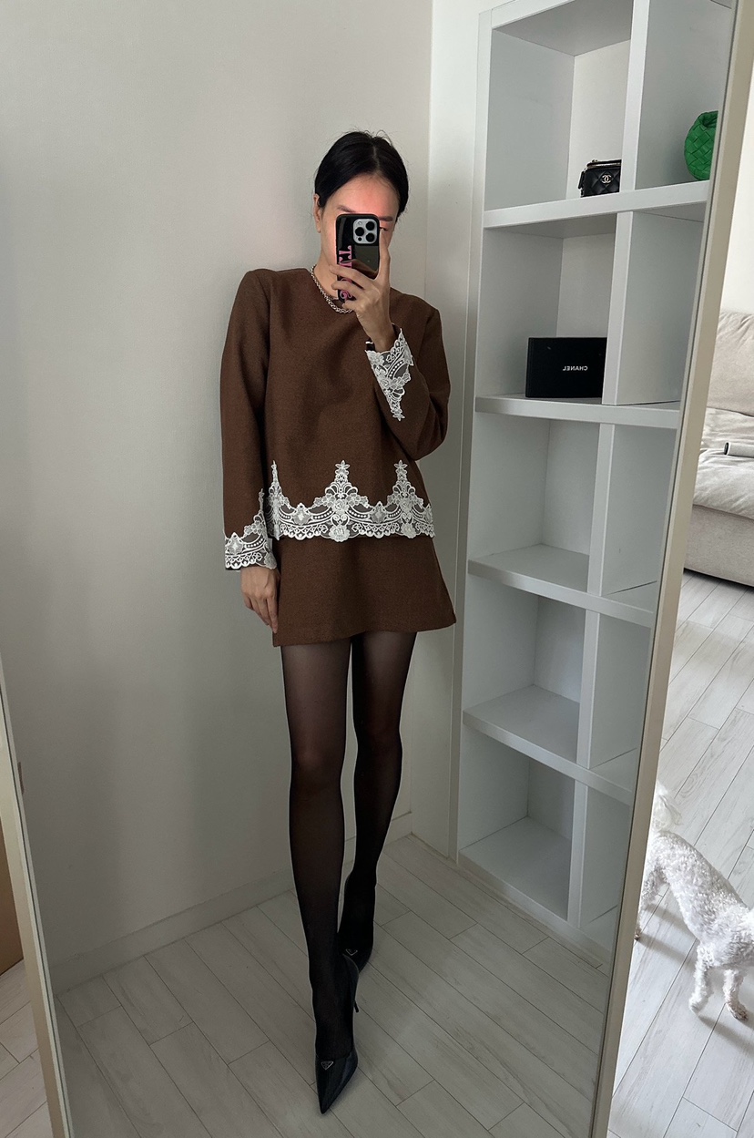 SOUIT韓國代購㊣女士新品推薦時尚熱賣人氣休閑25秋冬襯衫蕾絲衫SOUIT襯衫/蕾絲衫