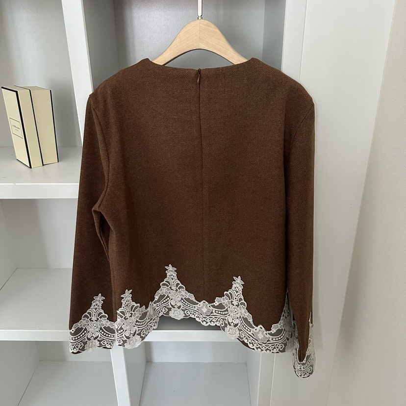 SOUIT韓國代購㊣女士新品推薦時尚熱賣人氣休閑25秋冬襯衫蕾絲衫SOUIT襯衫/蕾絲衫