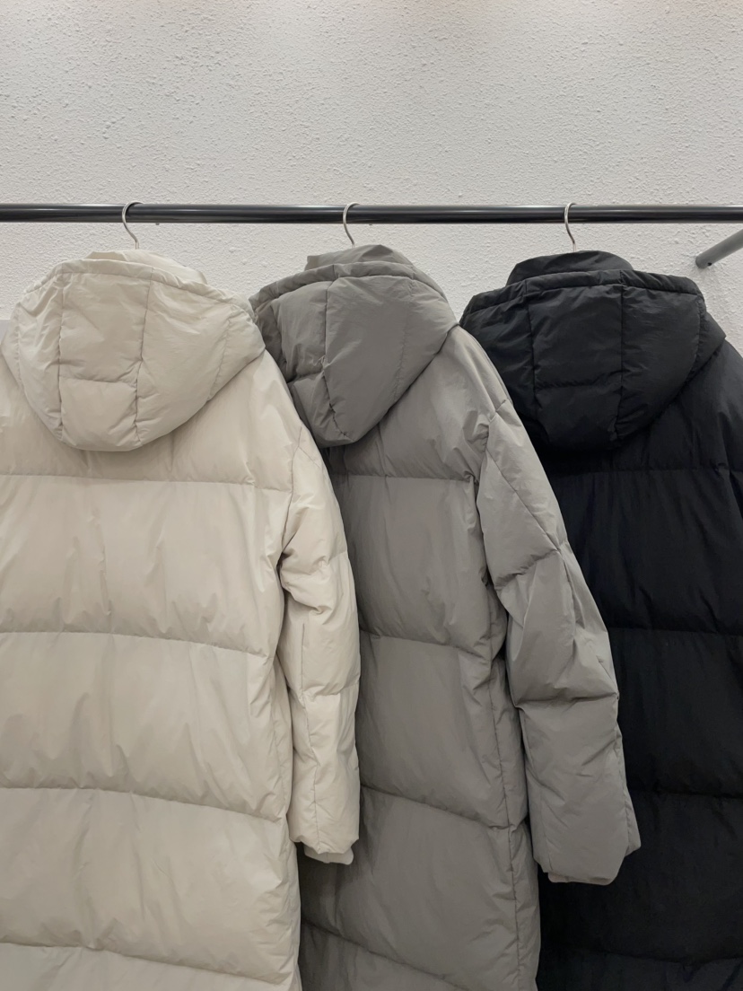 EGGPLANT韓國直郵㊣女士新款熱賣時尚人氣長款羽絨服兜帽填充EGGPLANT長款羽絨服