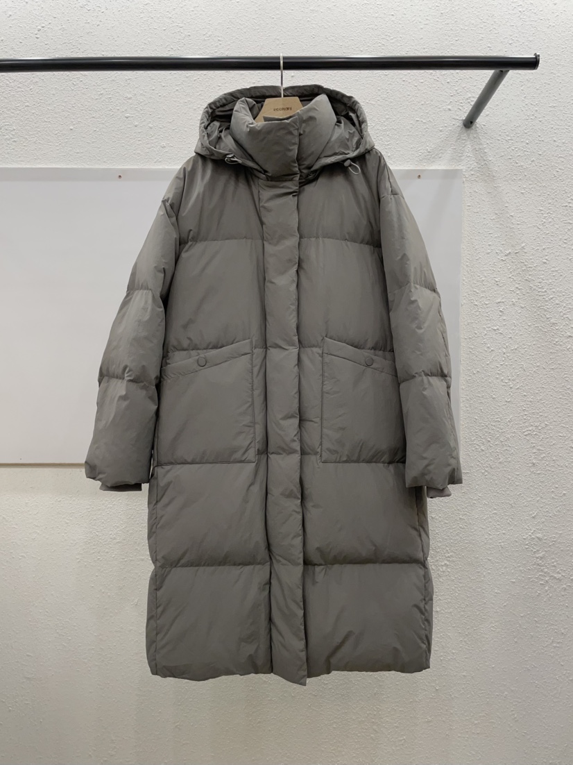 EGGPLANT韓國直郵㊣女士新款熱賣時尚人氣長款羽絨服兜帽填充EGGPLANT長款羽絨服圖色2