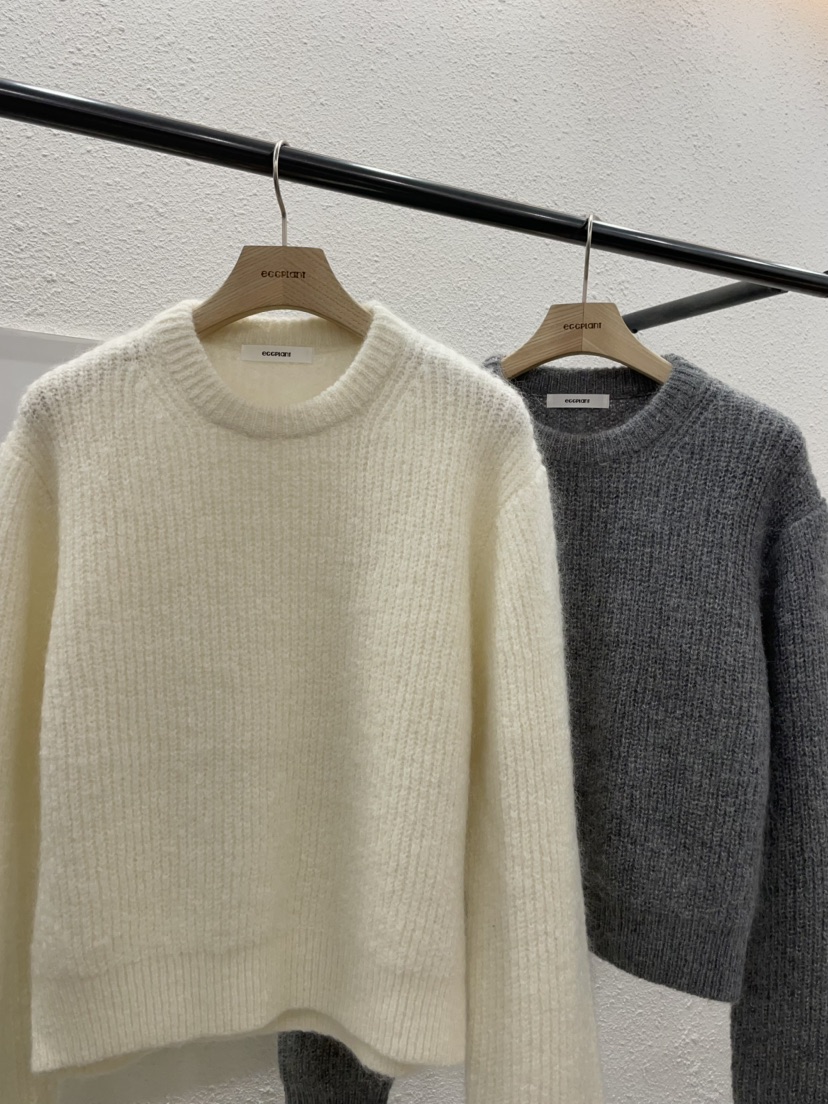 EGGPLANT東大門㊣直郵女裝新款25秋冬時尚休閑針織衫馬海毛EGGPLANT針織衫