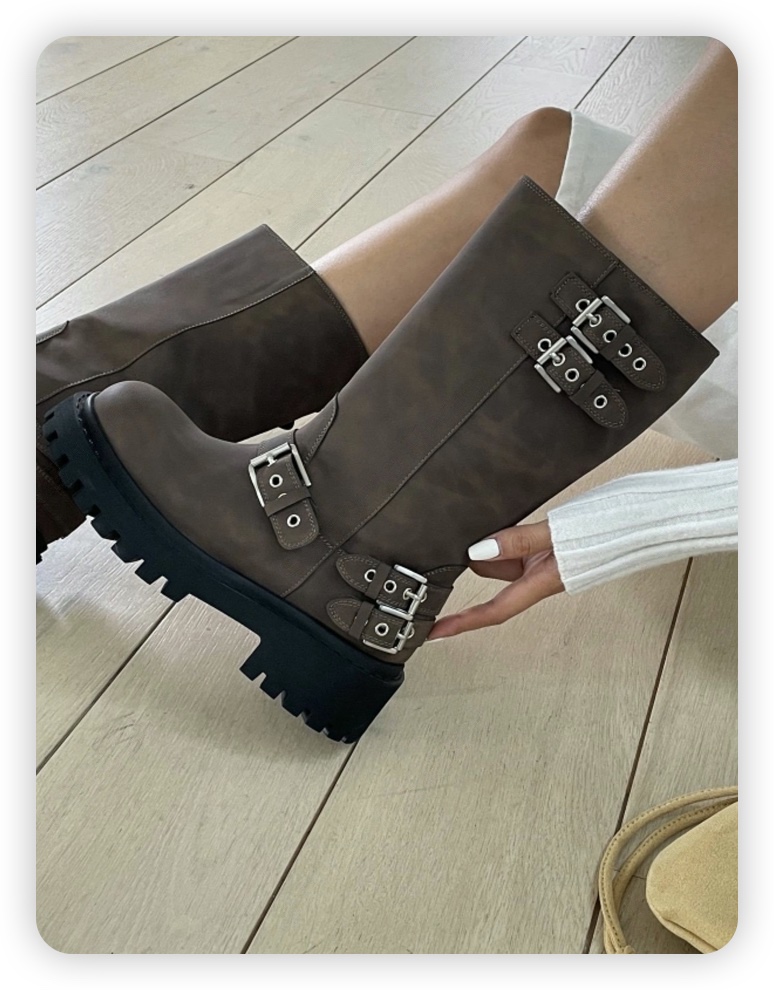 BANBAN韓國代購㊣女裝新款職業休閑熱賣25秋冬人氣時尚靴子BANBAN靴子圖色1