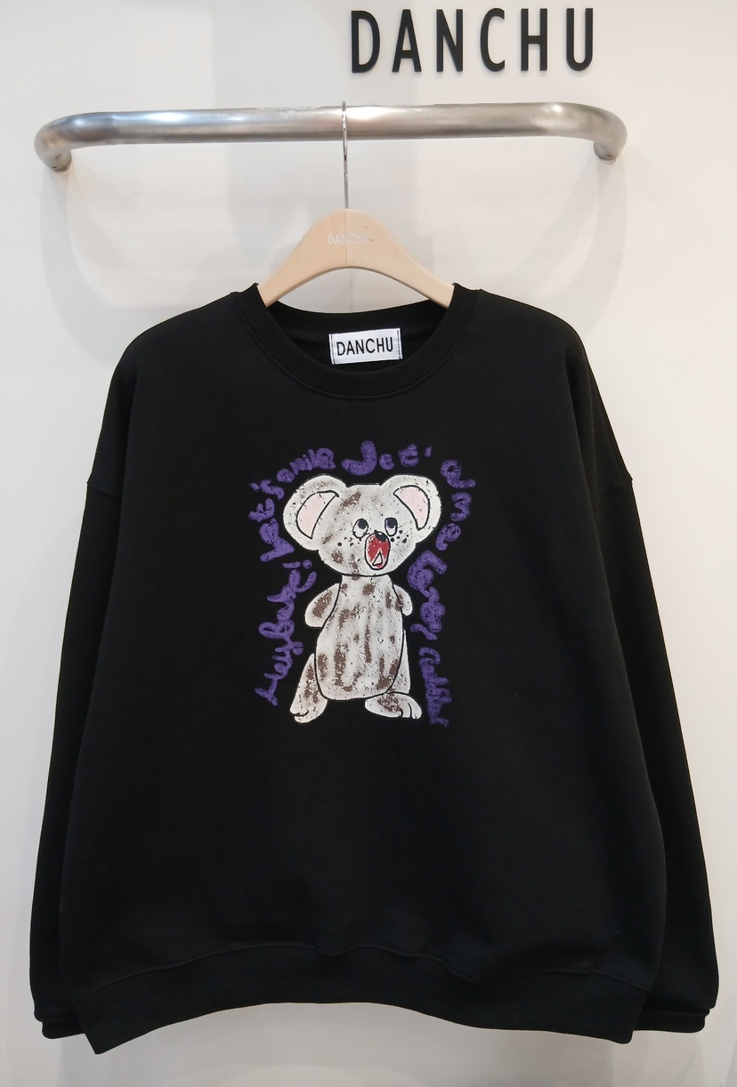 DANCHU韓國代購㊣女裝新品25秋冬推薦職業時尚人氣衛衣加絨DANCHU衛衣圖色3