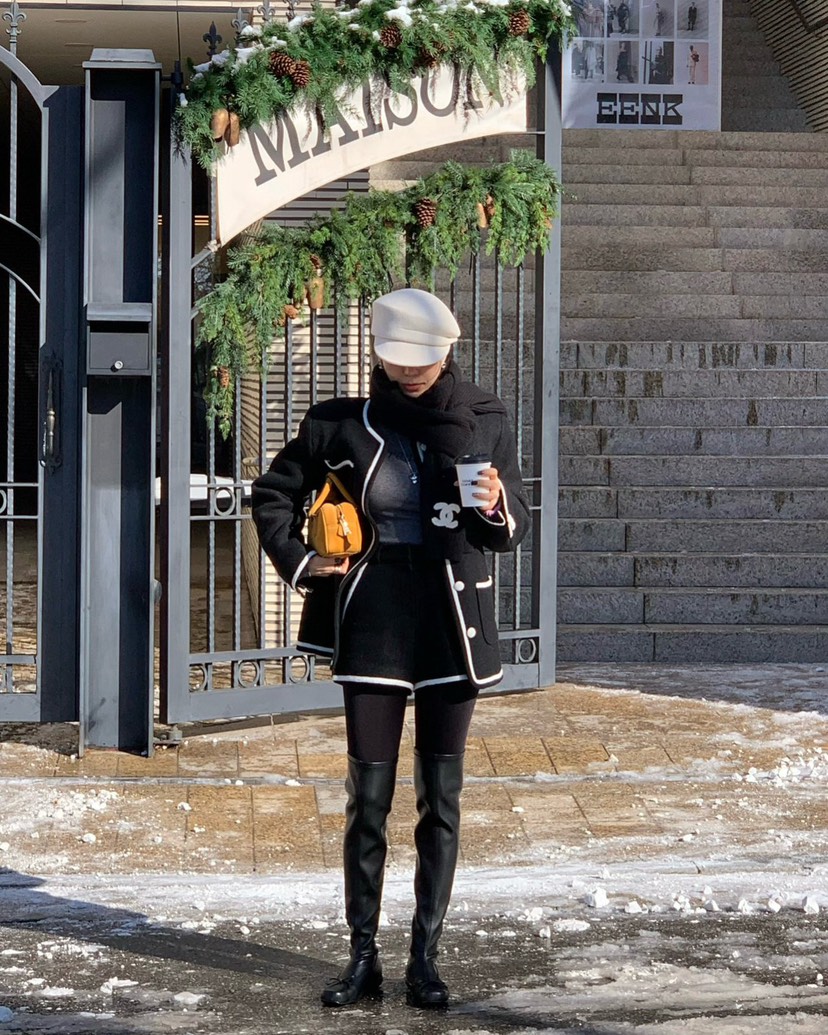 REVE CITE-L韓國代購㊣女裝新品職業時尚人氣短褲羊毛絎縫REVE CITE-L短褲