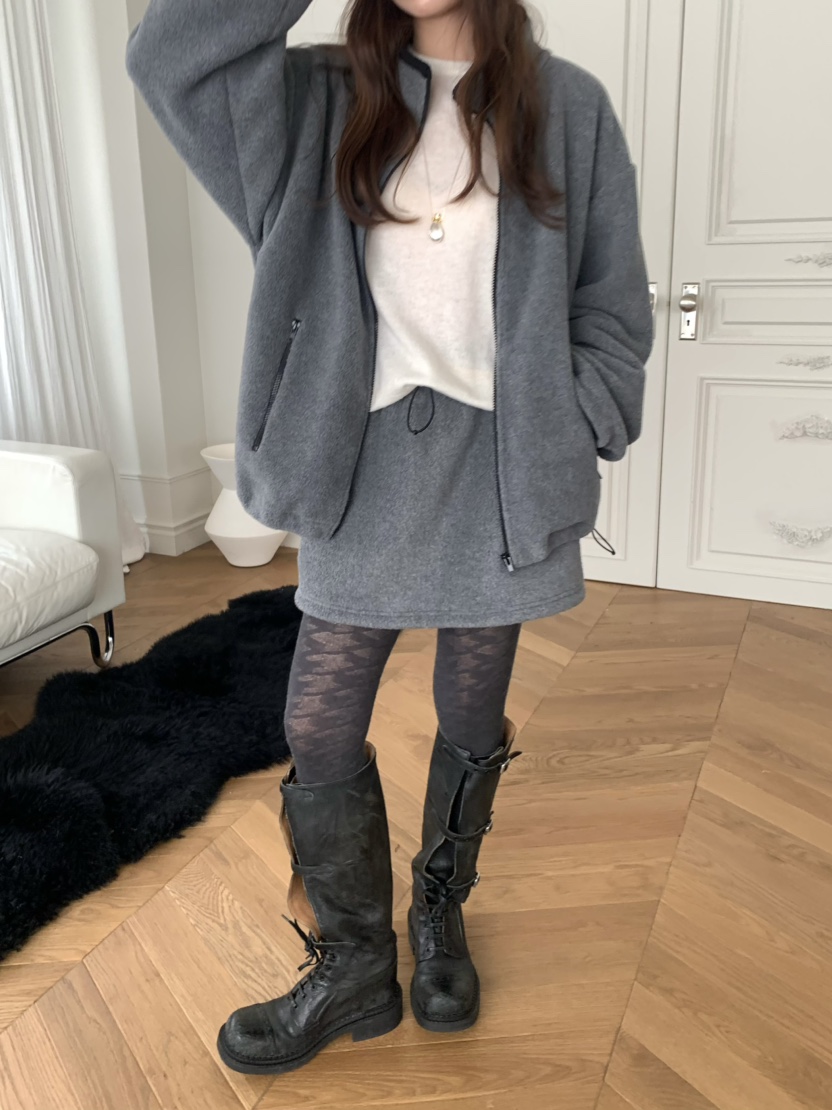 PEBBLE東大門㊣實拍女裝新款人氣職業25秋冬時尚短裙羊毛雙層PEBBLE短裙