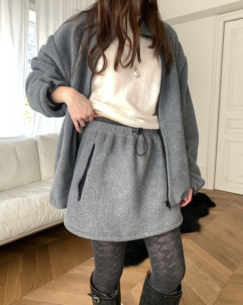 PEBBLE東大門㊣實拍女裝新款人氣職業25秋冬時尚短裙羊毛雙層PEBBLE短裙