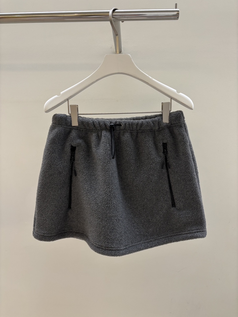 PEBBLE東大門㊣實拍女裝新款人氣職業25秋冬時尚短裙羊毛雙層PEBBLE短裙圖色1