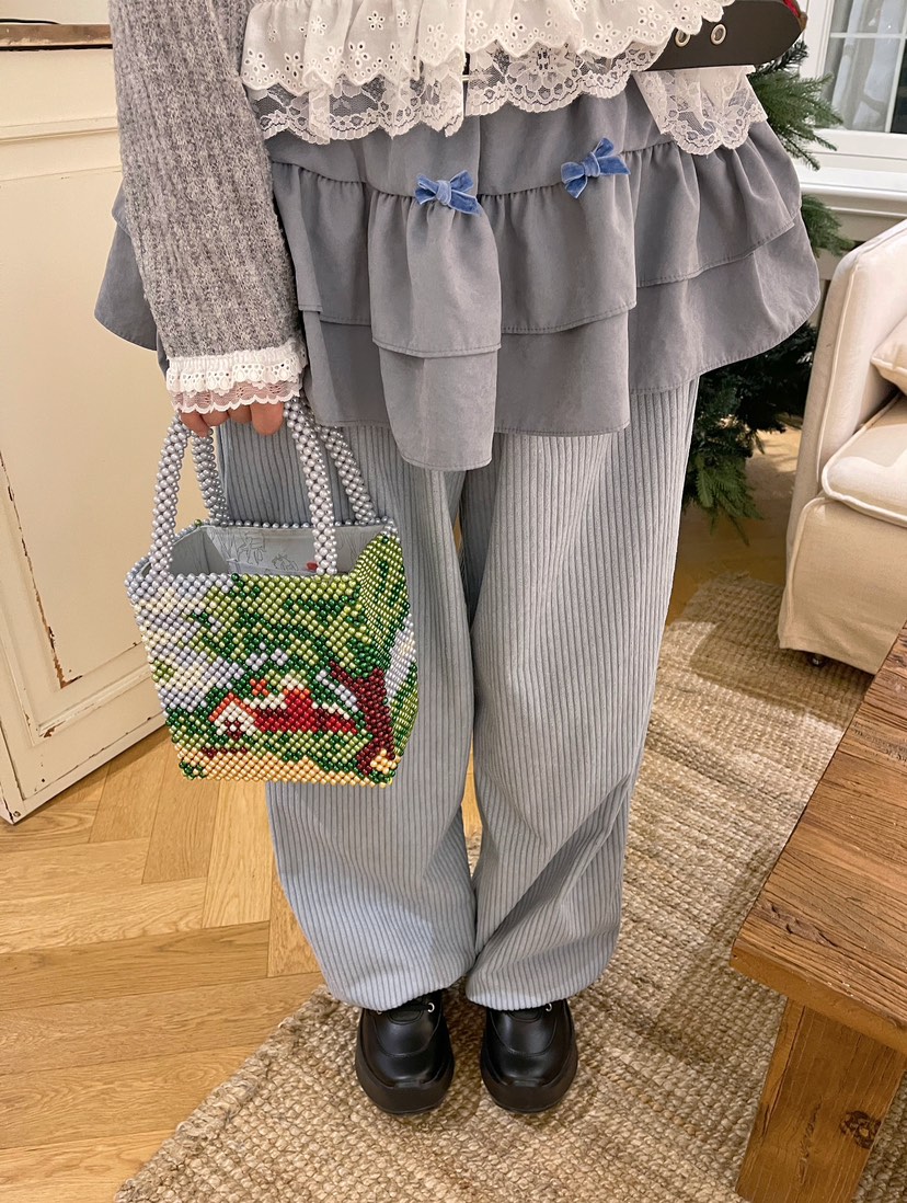 BOUTIQUE-L東大門㊣實拍女士新款25秋冬時尚休閑裙褲燈心絨BOUTIQUE-L裙褲