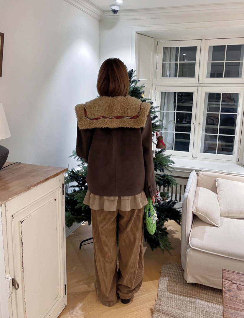 BOUTIQUE-L東大門㊣實拍女士新款25秋冬時尚休閑裙褲燈心絨BOUTIQUE-L裙褲