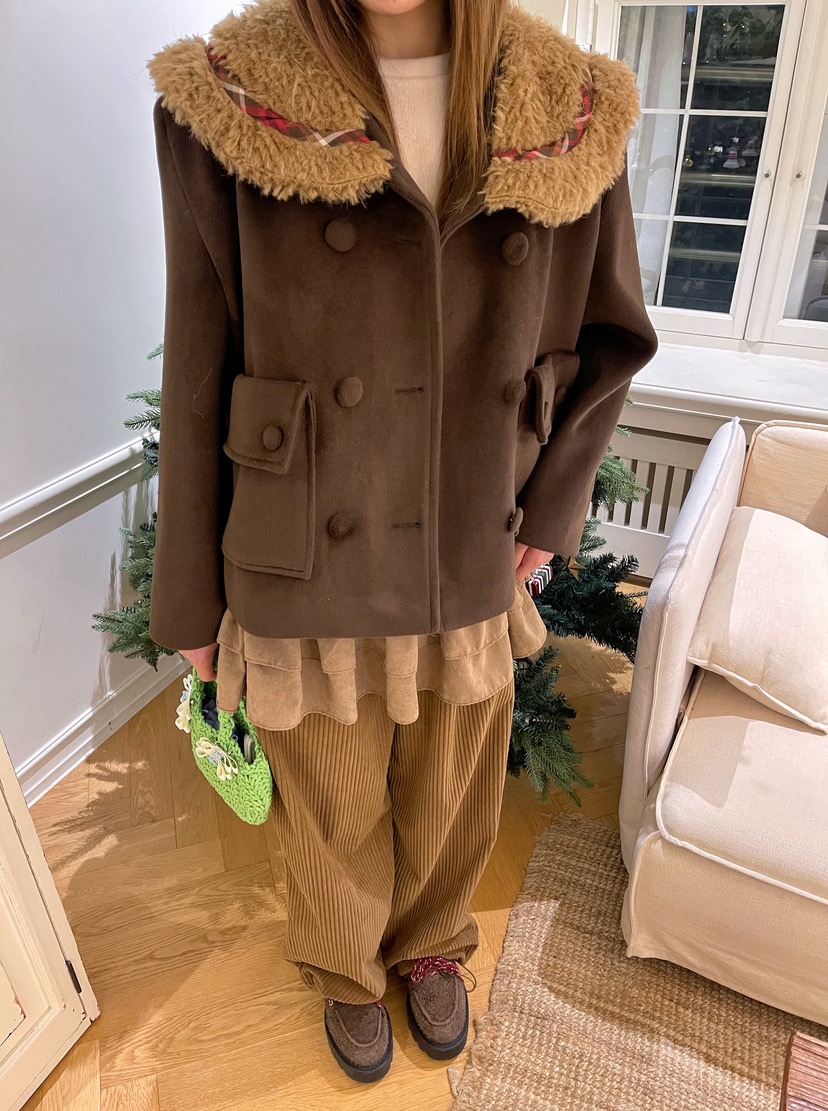 BOUTIQUE-L東大門㊣實拍女士新款25秋冬時尚休閑裙褲燈心絨BOUTIQUE-L裙褲