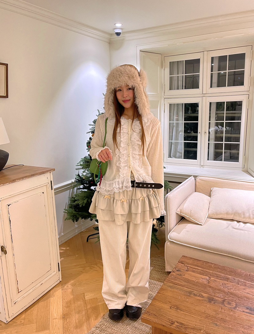 BOUTIQUE-L東大門㊣實拍女士新款25秋冬時尚休閑裙褲燈心絨BOUTIQUE-L裙褲圖色3