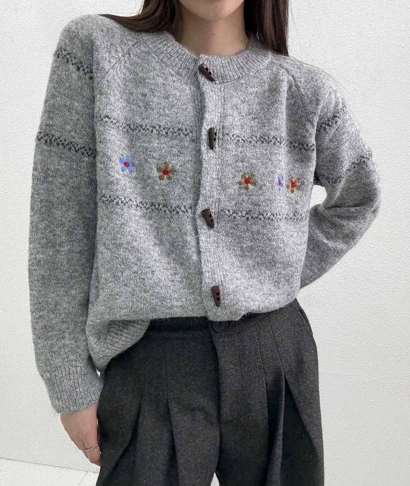 JMIND韓國直郵㊣女裝新品熱賣職業時尚休閑推薦人氣針織衫刺繡JMIND針織衫