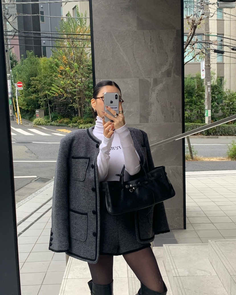 REVE CITE-L東大門㊣直郵女士新款人氣推薦職業熱賣夾克絎縫REVE CITE-L夾克