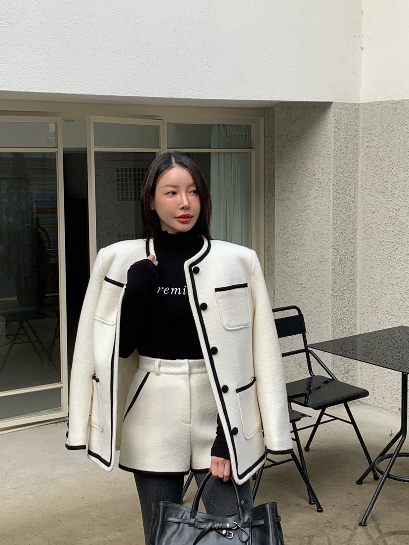 REVE CITE-L東大門㊣直郵女士新款人氣推薦職業熱賣夾克絎縫REVE CITE-L夾克