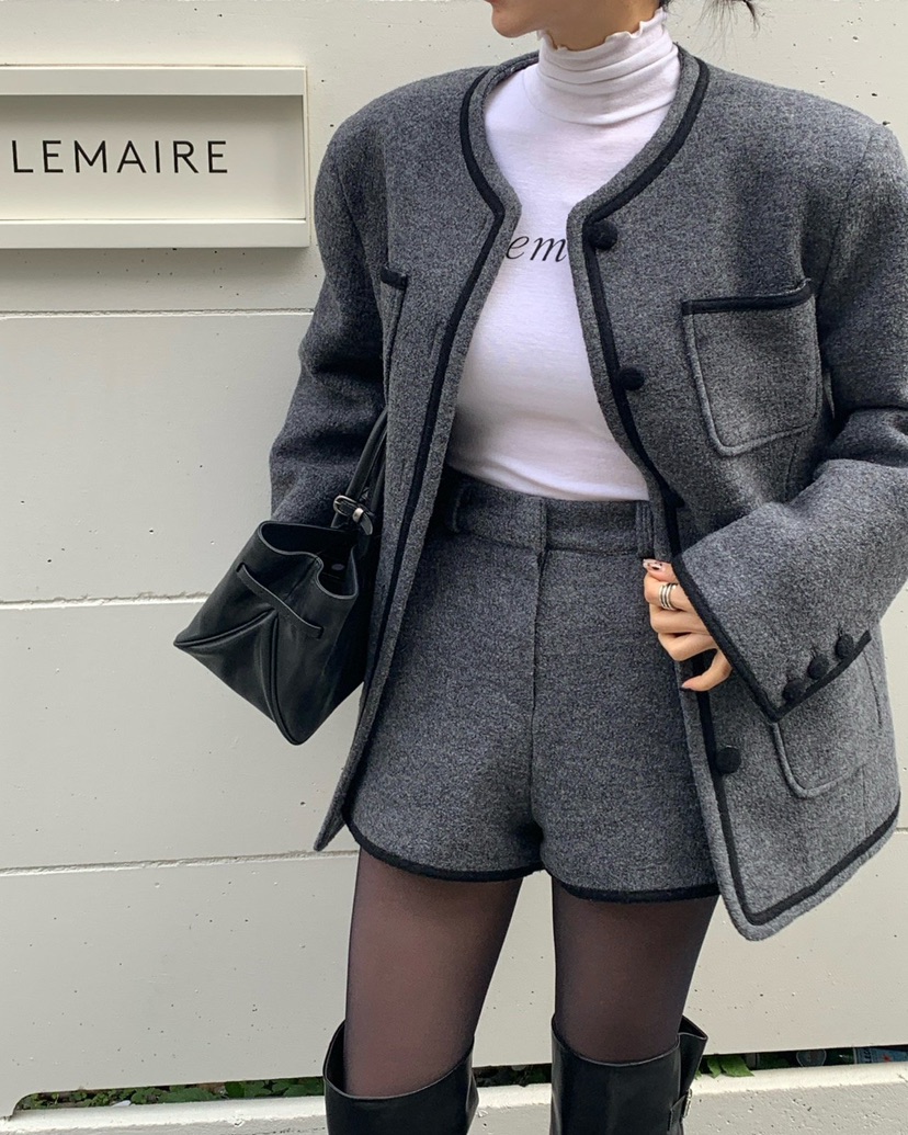 REVE CITE-L東大門㊣直郵女士新款人氣推薦職業熱賣夾克絎縫REVE CITE-L夾克圖色2