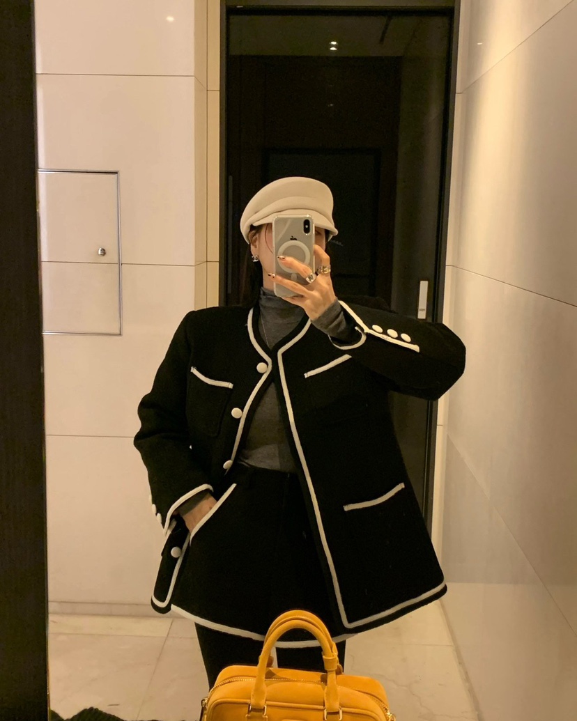 REVE CITE-L東大門㊣直郵女士新款人氣推薦職業熱賣夾克絎縫REVE CITE-L夾克圖色3