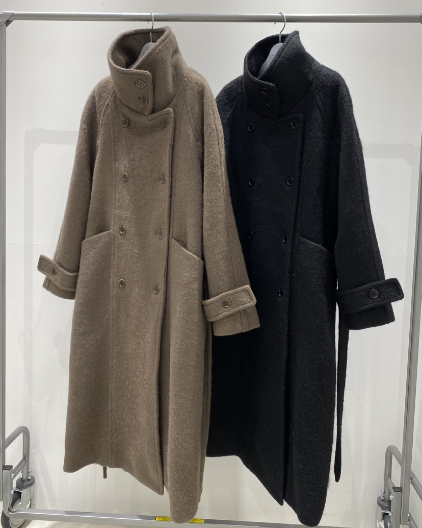 NOPROBLEM韓國代購㊣女士新品25秋冬中長款大衣含腰帶羊毛高領NOPROBLEM中長款大衣