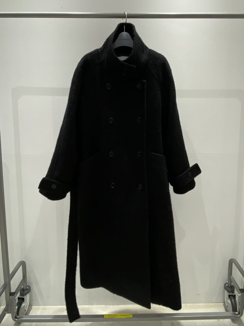 NOPROBLEM韓國代購㊣女士新品25秋冬中長款大衣含腰帶羊毛高領NOPROBLEM中長款大衣圖色2