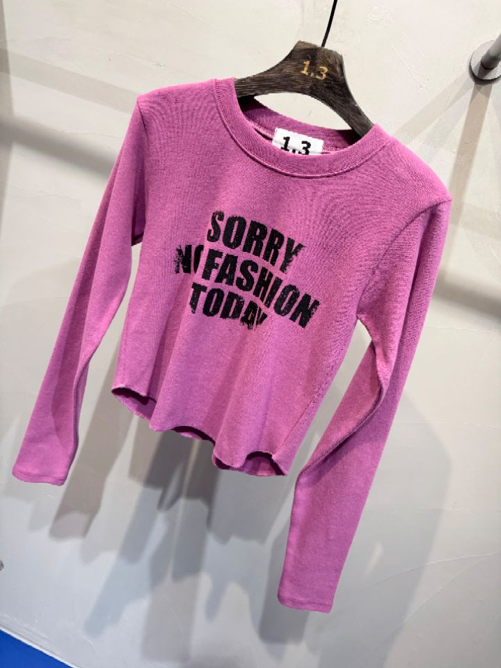 1.3東大門㊣實拍女裝新款熱賣時尚休閑職業人氣推薦長袖T恤1.3長袖T恤