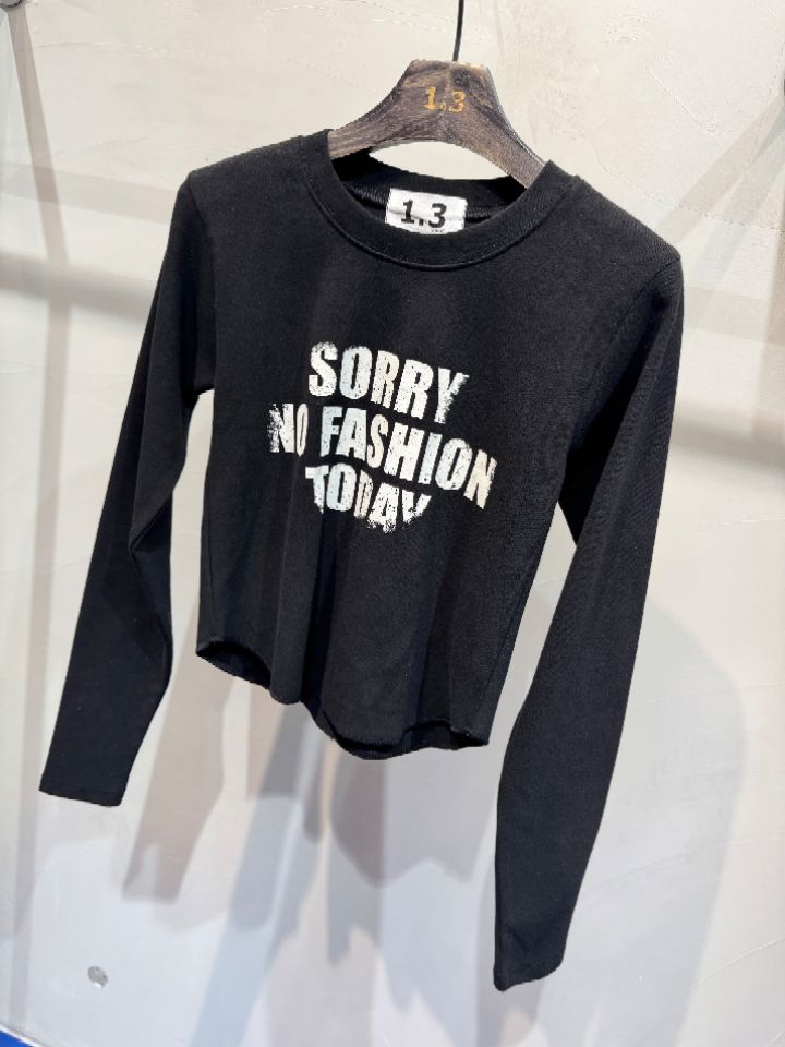 1.3東大門㊣實拍女裝新款熱賣時尚休閑職業人氣推薦長袖T恤1.3長袖T恤