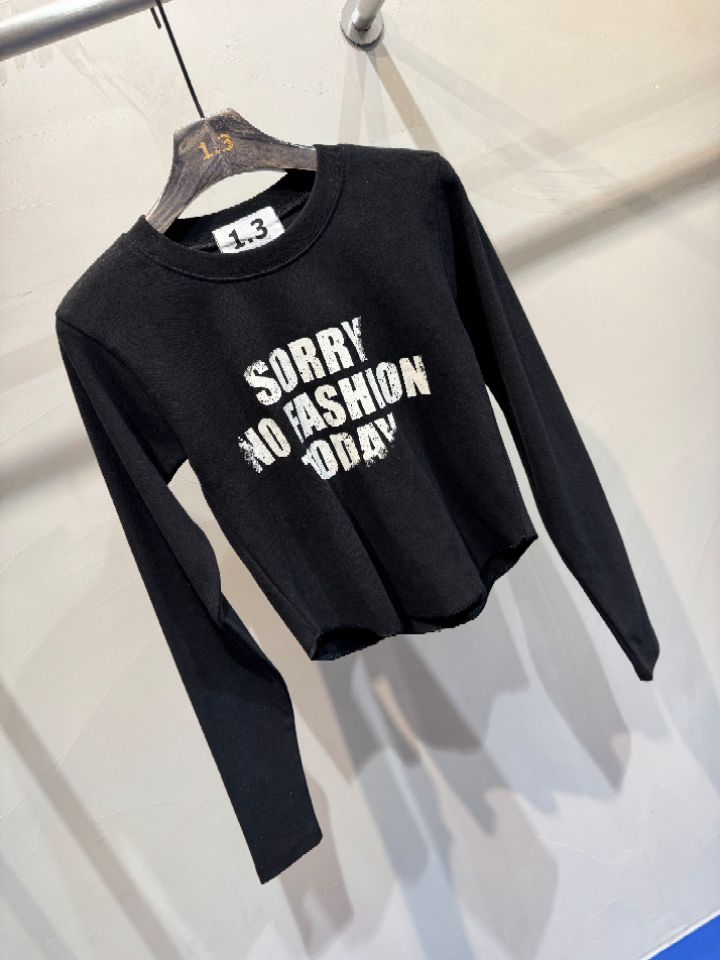 1.3東大門㊣實拍女裝新款熱賣時尚休閑職業人氣推薦長袖T恤1.3長袖T恤