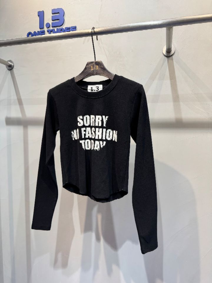 1.3東大門㊣實拍女裝新款熱賣時尚休閑職業人氣推薦長袖T恤1.3長袖T恤