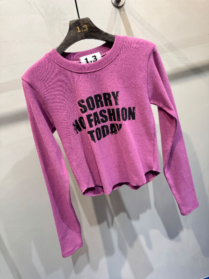 1.3東大門㊣實拍女裝新款熱賣時尚休閑職業人氣推薦長袖T恤1.3長袖T恤