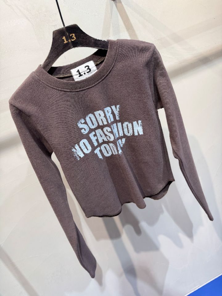 1.3東大門㊣實拍女裝新款熱賣時尚休閑職業人氣推薦長袖T恤1.3長袖T恤