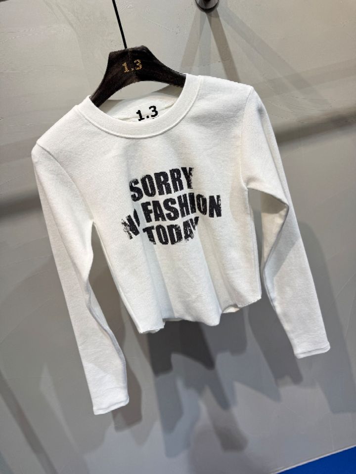 1.3東大門㊣實拍女裝新款熱賣時尚休閑職業人氣推薦長袖T恤1.3長袖T恤