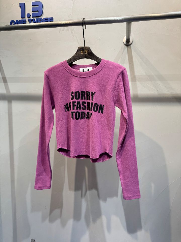 1.3東大門㊣實拍女裝新款熱賣時尚休閑職業人氣推薦長袖T恤1.3長袖T恤