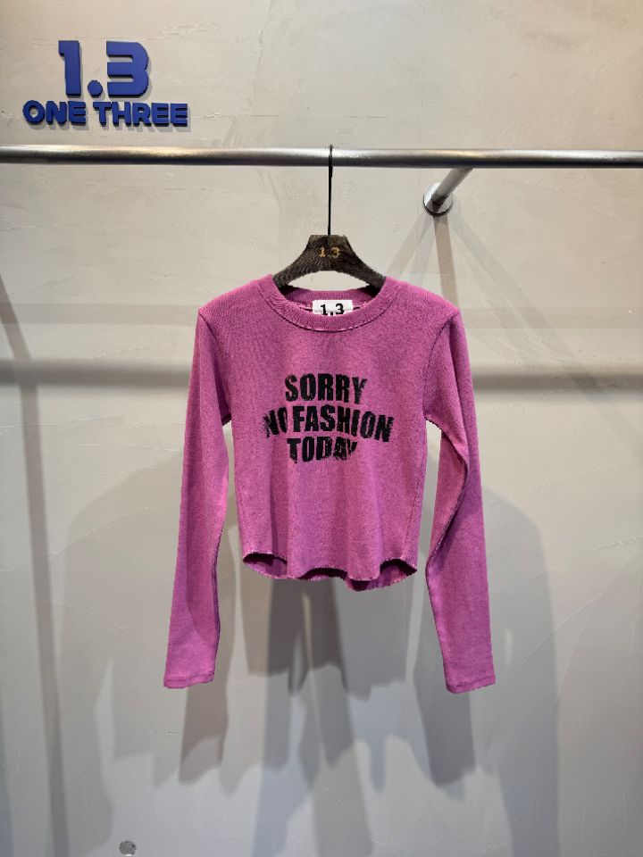 1.3東大門㊣實拍女裝新款熱賣時尚休閑職業人氣推薦長袖T恤1.3長袖T恤圖色4