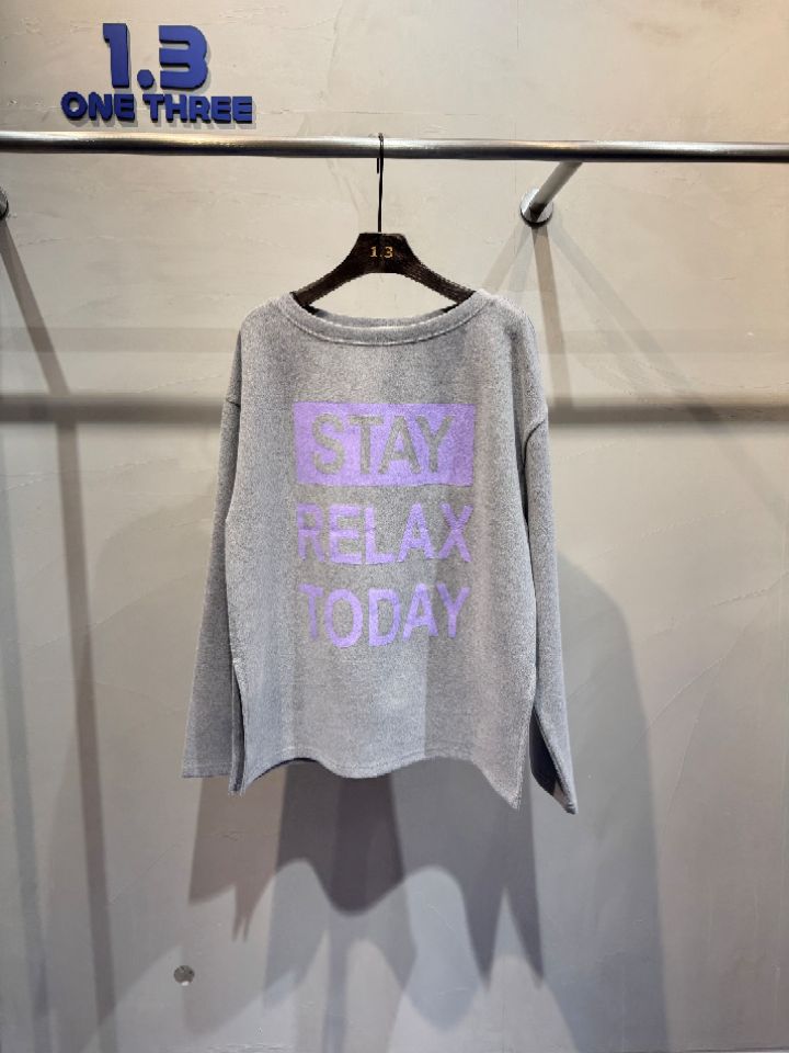 1.3韓國代購㊣女裝新款熱賣推薦休閑25秋冬職業人氣長袖T恤1.3長袖T恤圖色2