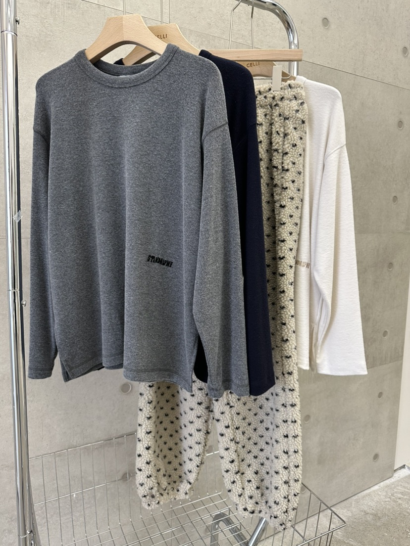 CELLI韓國代購㊣女士新品熱賣休閑推薦職業25秋冬長袖T恤刺繡絨CELLI長袖T恤