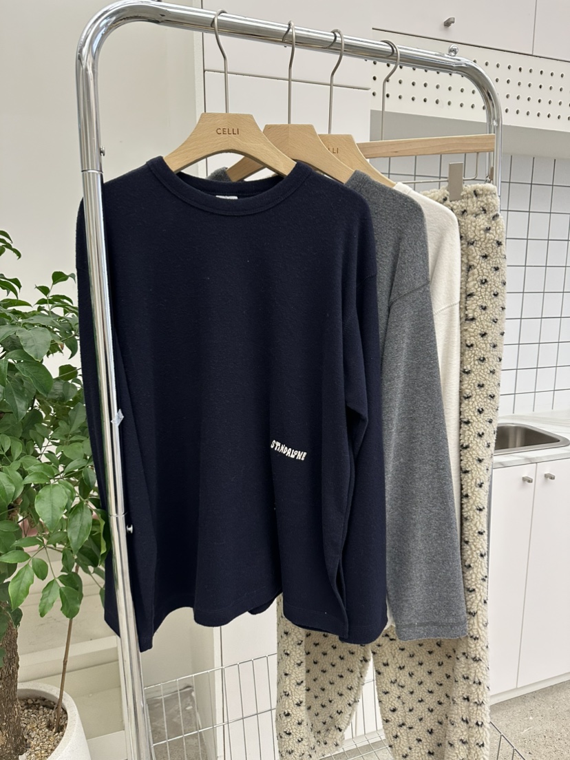 CELLI韓國代購㊣女士新品熱賣休閑推薦職業25秋冬長袖T恤刺繡絨CELLI長袖T恤