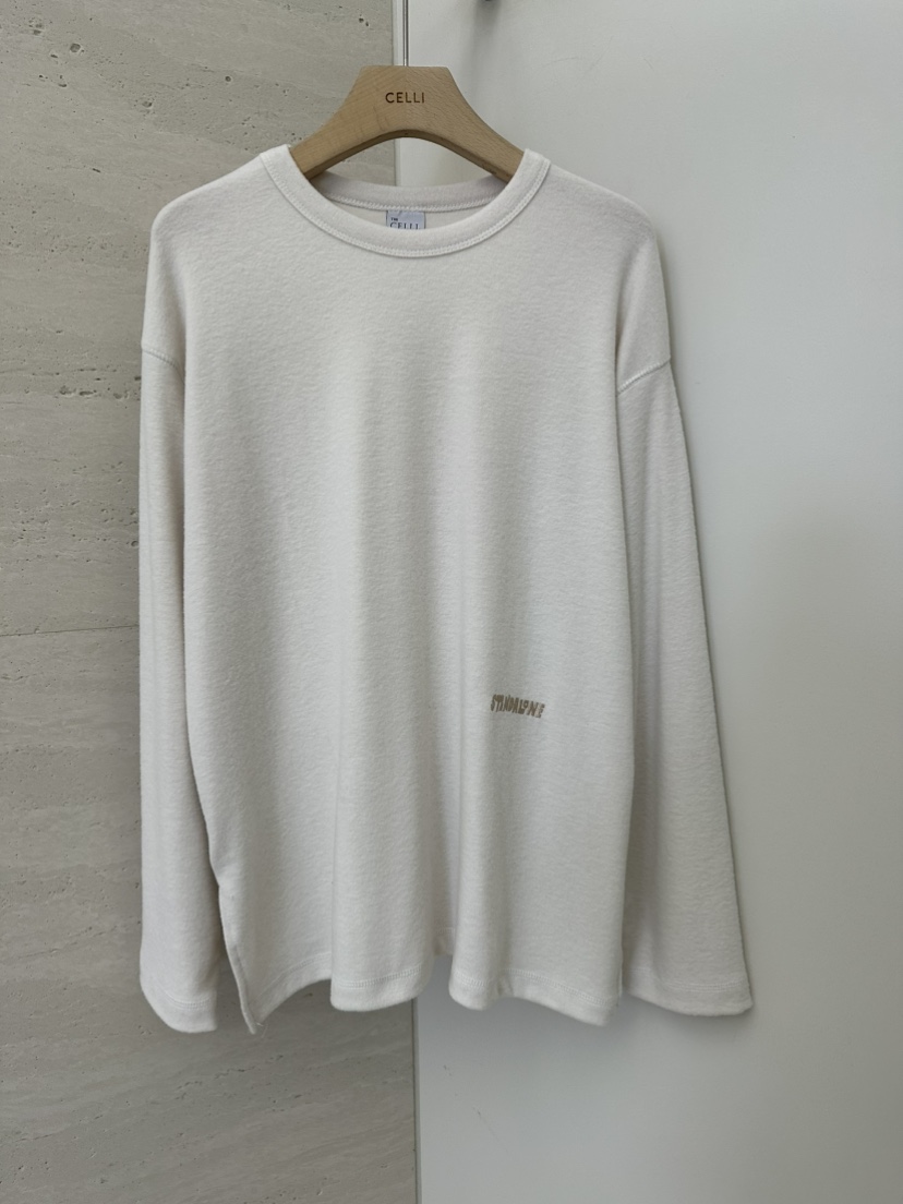 CELLI韓國代購㊣女士新品熱賣休閑推薦職業25秋冬長袖T恤刺繡絨CELLI長袖T恤圖色3