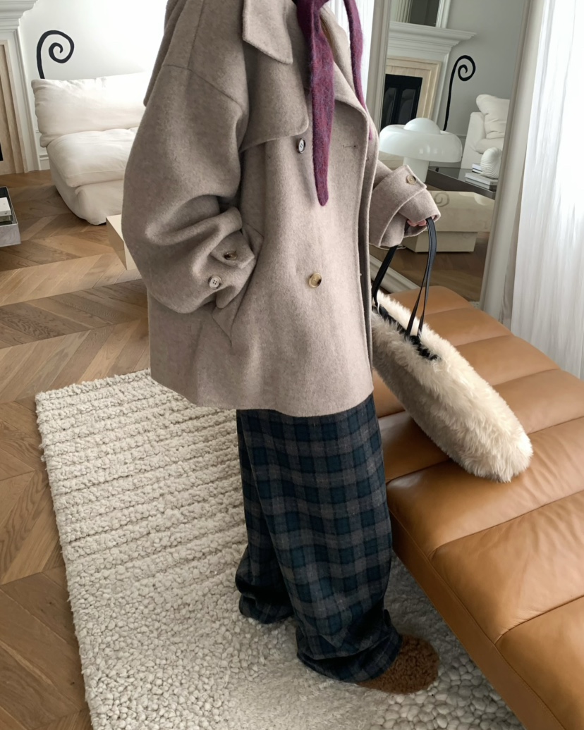 PEBBLE東大門㊣代購女裝新款25秋冬職業時尚休閑人氣休閑褲PEBBLE休閑褲