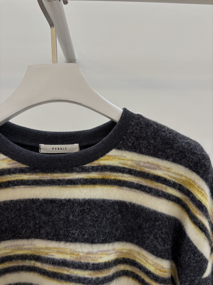 PEBBLE韓國代購㊣女裝新款熱賣人氣職業休閑25秋冬推薦長袖T恤PEBBLE長袖T恤