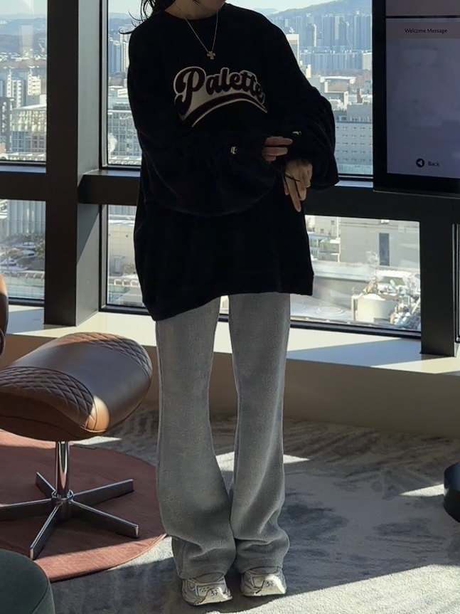 PALETTE-Q東大門㊣代購女裝新品推薦25秋冬人氣休閑褲喇叭PALETTE-Q休閑褲